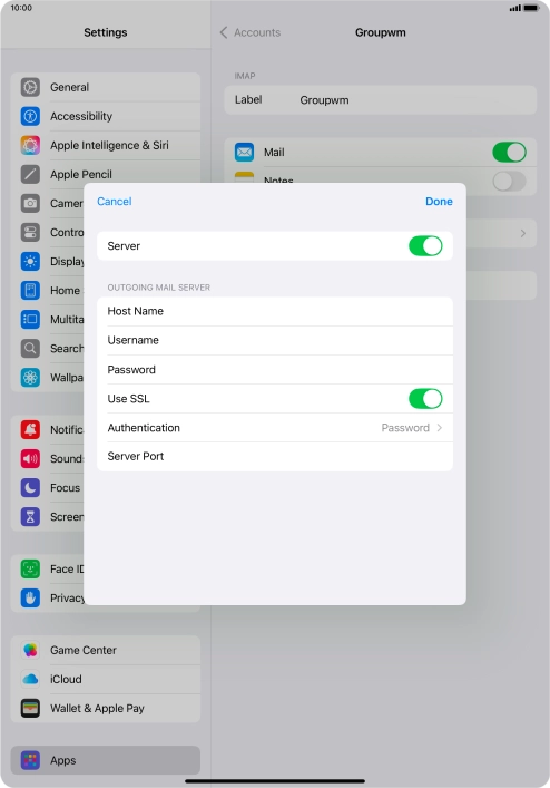 Press Authentication.