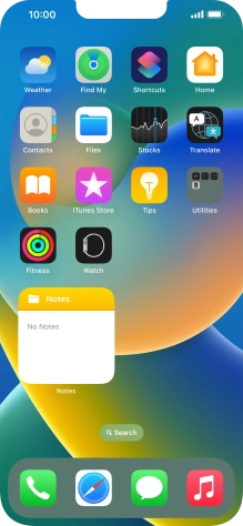 If you're using a Widget Stack: slide up or down on the stack to select the required widget.