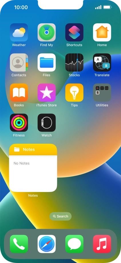 If you're using a Widget Stack: slide up or down on the stack to select the required widget.
