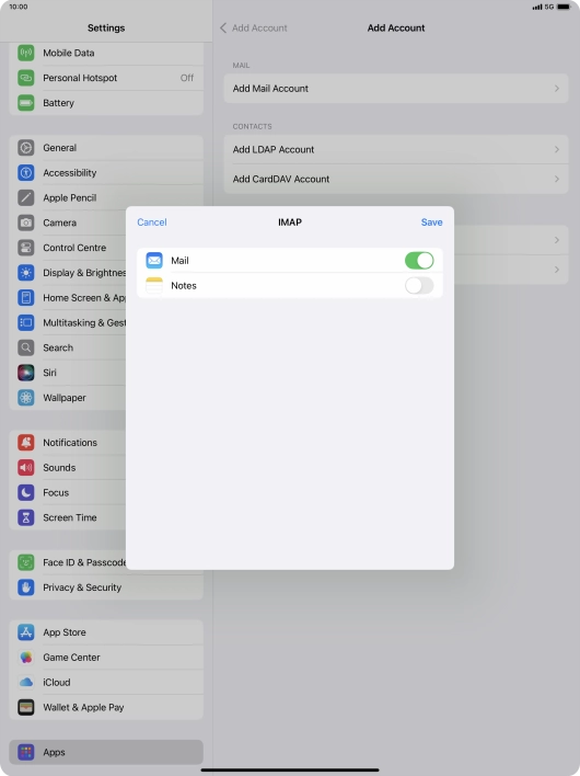 Press Save. Your email account has now been set up. To select more settings for incoming and outgoing server, proceed with the following steps. Press Save. Your email account has now been set up. To select more settings for incoming and outgoing server, proceed with the following steps.