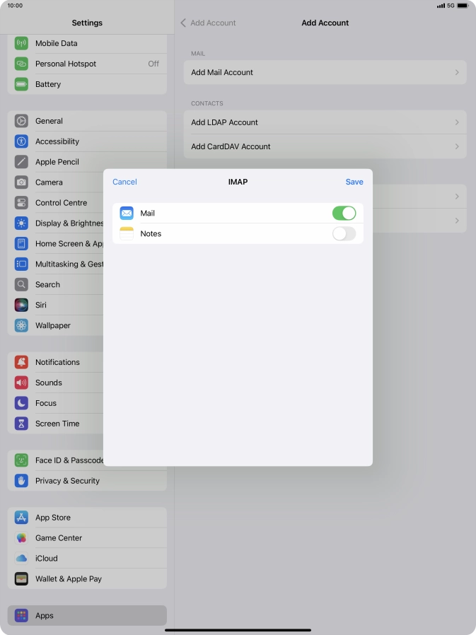 Press Save. Your email account has now been set up. To select more settings for incoming and outgoing server, proceed with the following steps. Press Save. Your email account has now been set up. To select more settings for incoming and outgoing server, proceed with the following steps.
