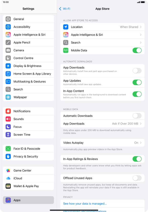 Press the indicator next to 