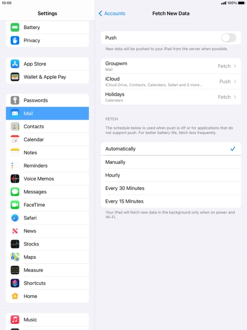 If you turn off the function, press the required setting.