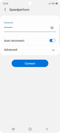 Key in the password for the Wi-Fi network and press Connect.