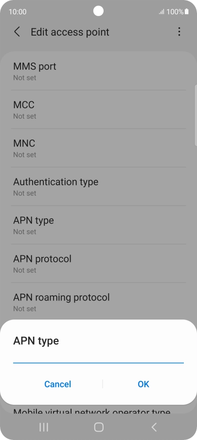 Key in mms and press OK.