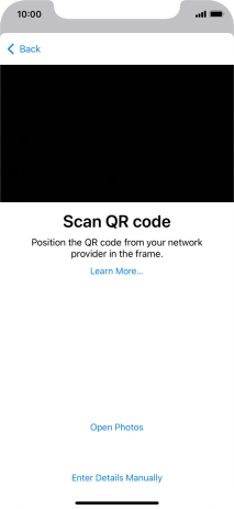 Place the QR code you've received inside the phone camera frame to scan the code.