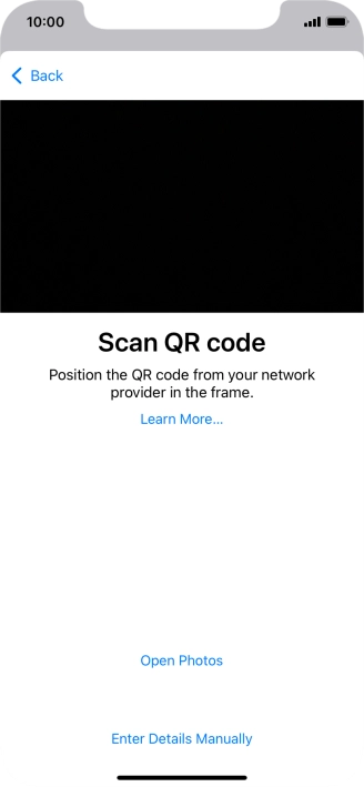 Place the QR code you've received inside the phone camera frame to scan the code.