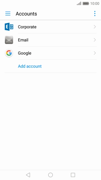 Press the menu icon.