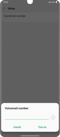 Key in +61414121121 and press Turn on.