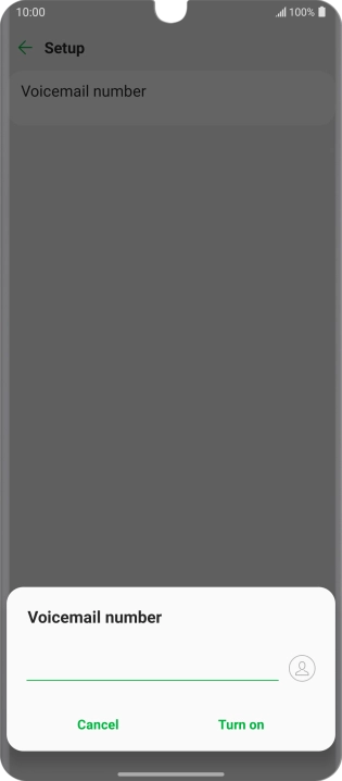 Key in +61414121121 and press Turn on.