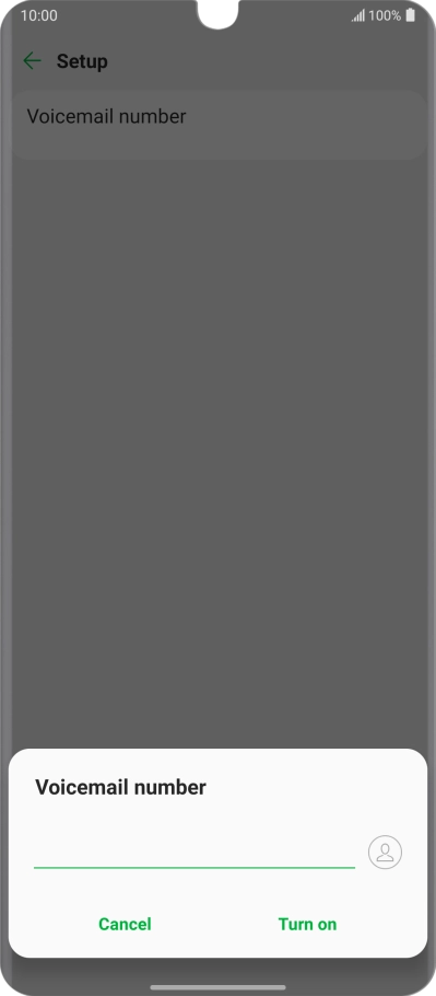 Key in +61414121121 and press Turn on.