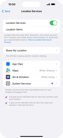 Press the required app.
