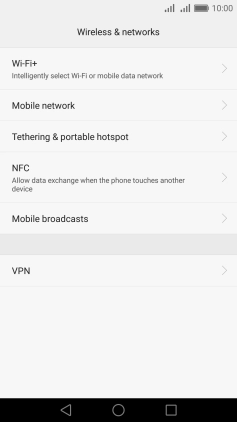 Press Mobile network.
