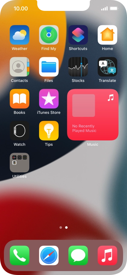 If you're using a Widget Stack: slide up or down on the stack to select the required widget.