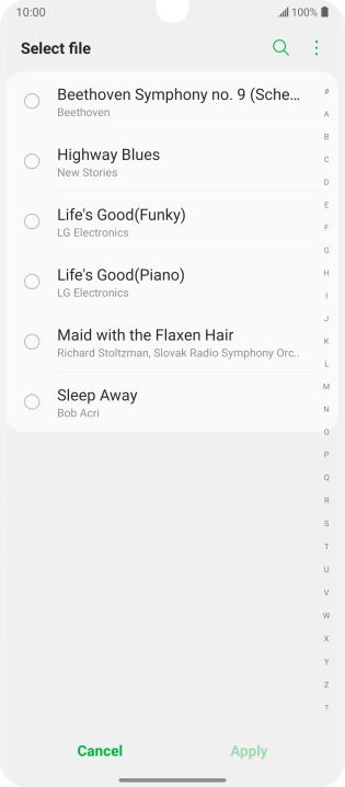 Press the required ring tones to hear them.