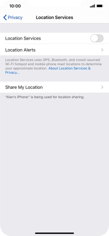 Press the indicator next to 