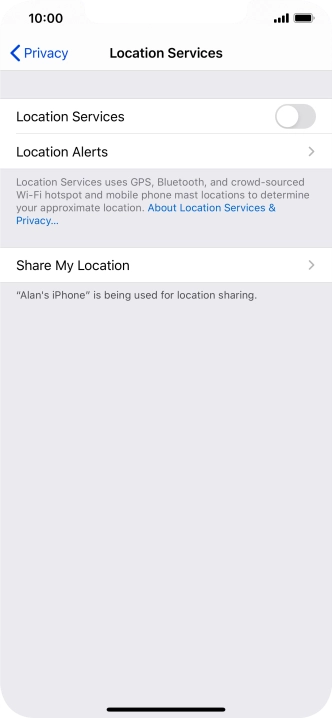 Press the indicator next to 