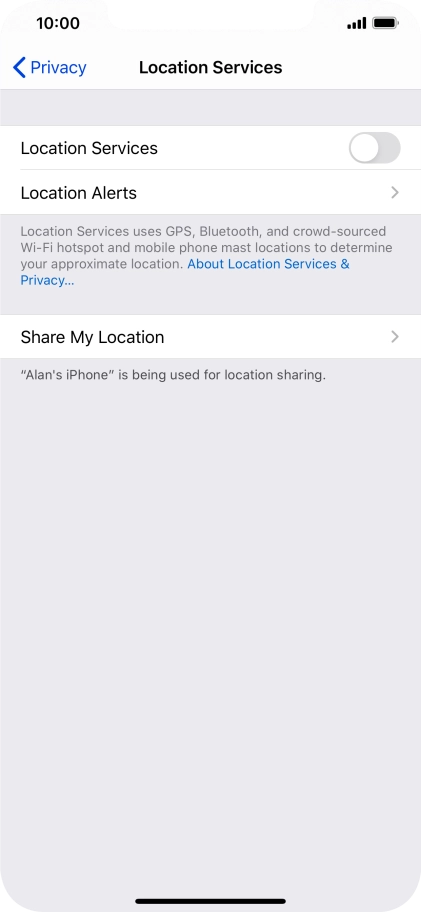 Press the indicator next to 