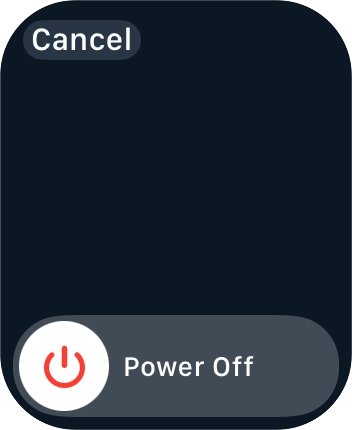 Press and drag the power off icon right.
