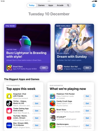 Press the search icon. Press the search icon.