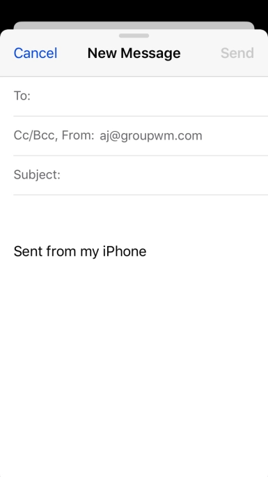 Press To and key in the first letters of the recipient's name.