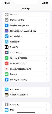 Press Privacy & Security.