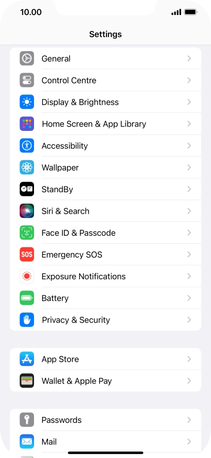 Press Privacy & Security.