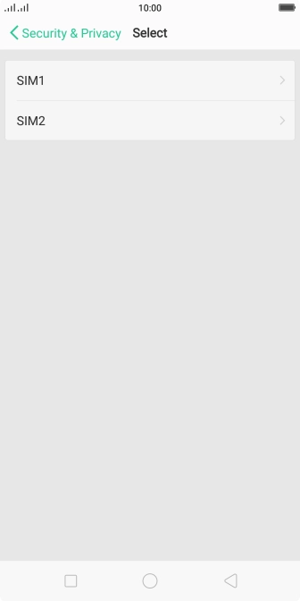 Press the required SIM.