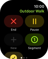 Press End to stop your training activity.