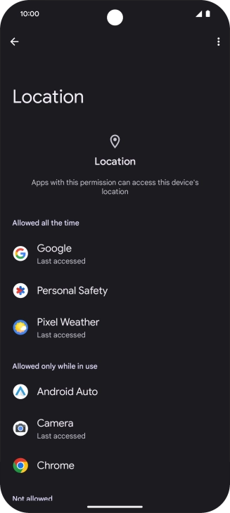 Press the required app.