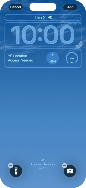 To customise the way the lock screen date is displayed, press the date widget and follow the instructions on the screen to select the required widget display mode.