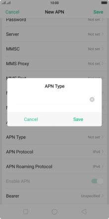 Key in default and press Save.