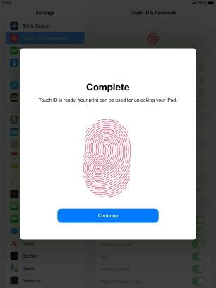 Press Continue. If you haven't previously selected a lock code, key in a code of your own choice twice. Press Continue. If you haven't previously selected a lock code, key in a code of your own choice twice.