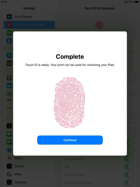 Press Continue. If you haven't previously selected a lock code, key in a code of your own choice twice. Press Continue. If you haven't previously selected a lock code, key in a code of your own choice twice.