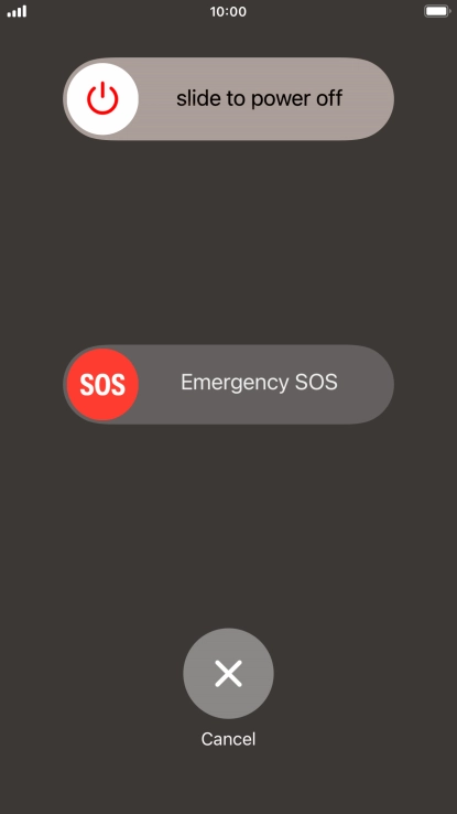 Press and drag the power off icon right.