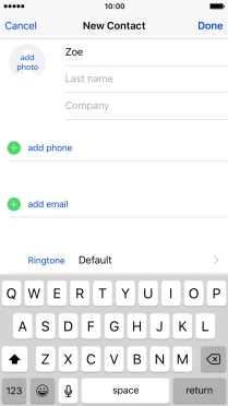Press Last name and key in the last name.