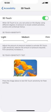 Press and drag the indicator below 