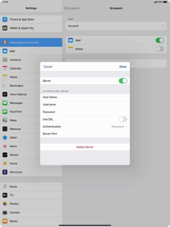 Press Authentication.