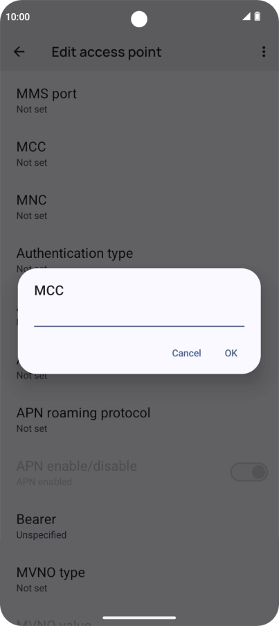 Key in 505 and press OK.