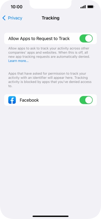 Press the indicator next to 