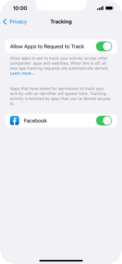 Press the indicator next to 