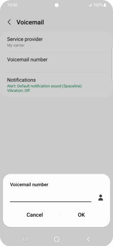 Key in +61414121121 and press OK.