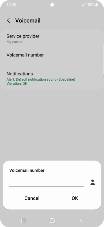 Key in +61414121121 and press OK.