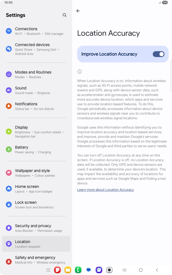 If you press the indicator next to 