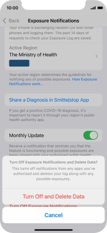 Press Turn Off and Delete Data.