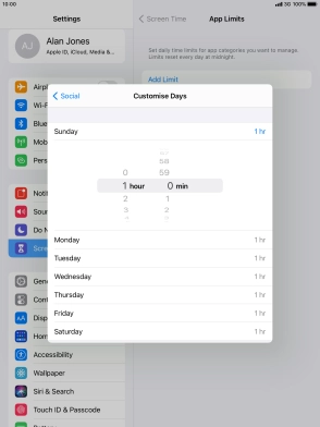 Select the required period.