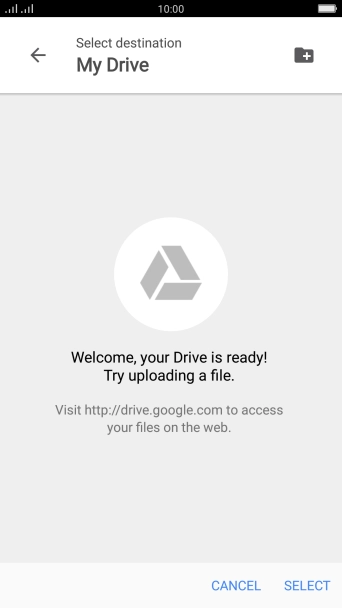 To create a new folder, press the new folder icon and follow the instructions on the screen to create a new folder.