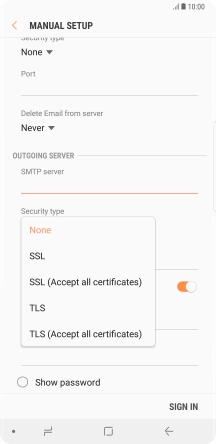 Press None to turn off the function.