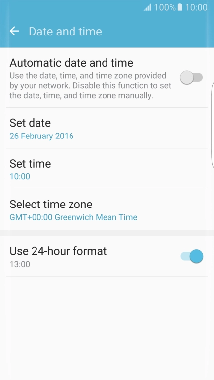 Press Select time zone.