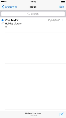 Press the name of the email account.